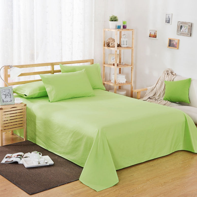 Pure Color Polyester Cotton Extra Bed Sheets Hotel Home