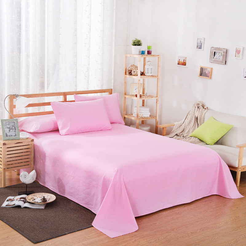 Pure Color Polyester Cotton Extra Bed Sheets Hotel Home