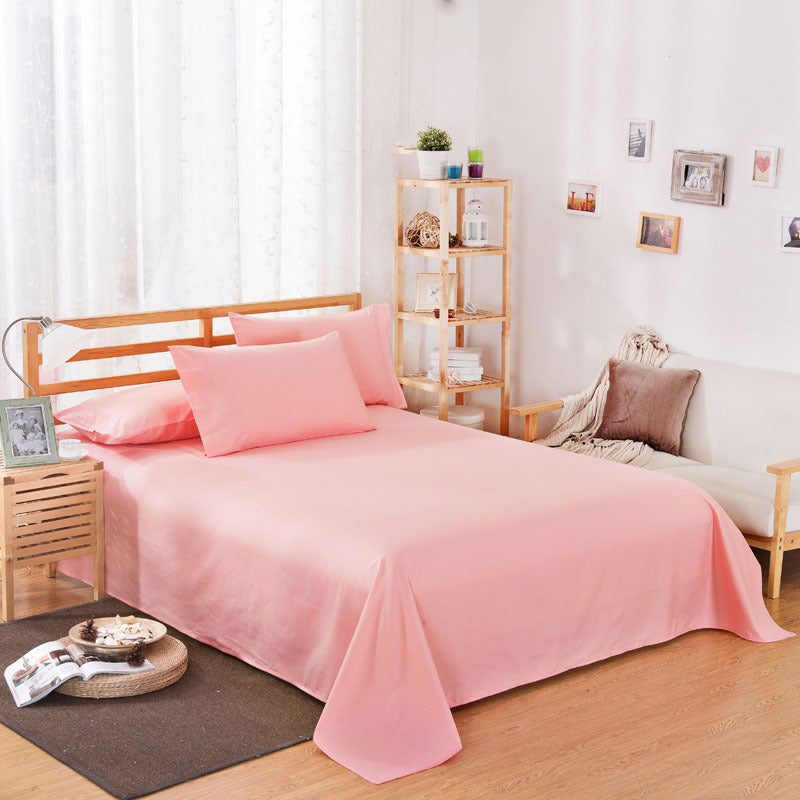 Pure Color Polyester Cotton Extra Bed Sheets Hotel Home