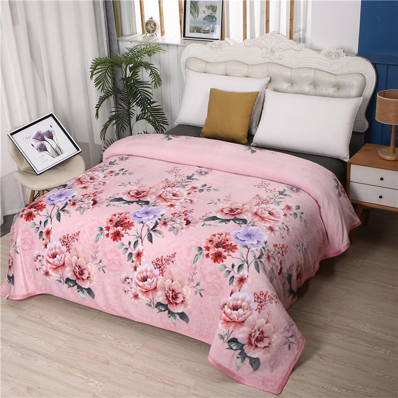 Winter Thickened Flannel Blanket 1.8m Coral Fleece Sheets