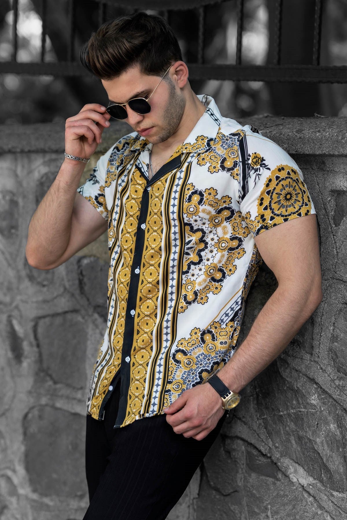 Loose Printed Short Sleeve Shirt