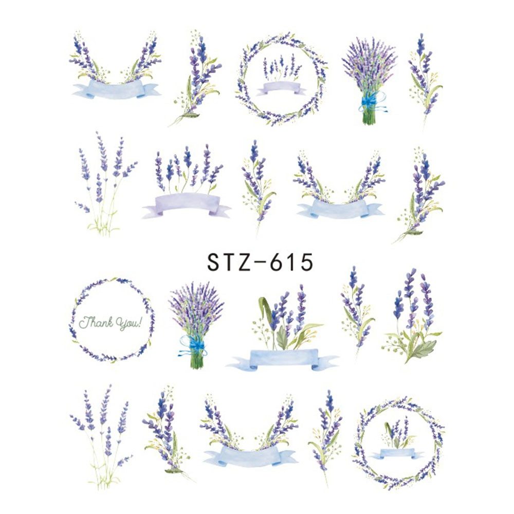 1pcs Nail Sticker Butterfly Flower Water Transfer Decal Sliders for Nail Art Decoration Tattoo Manicure Wraps Tools Tip JISTZ508