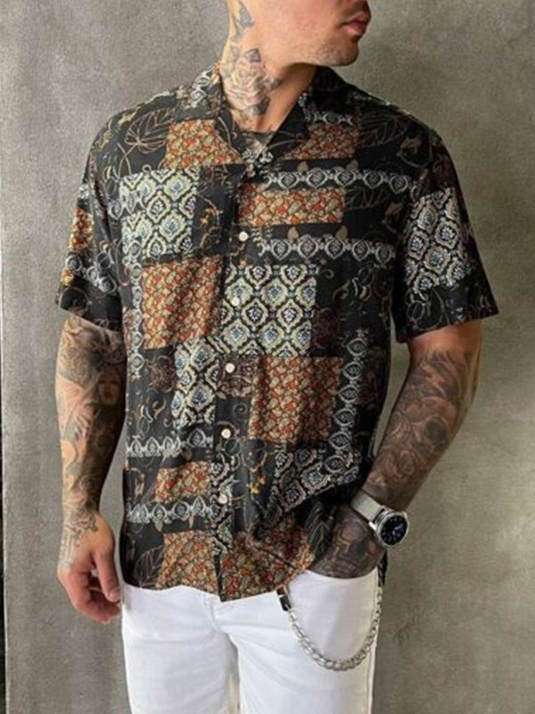 Loose Printed Short Sleeve Shirt