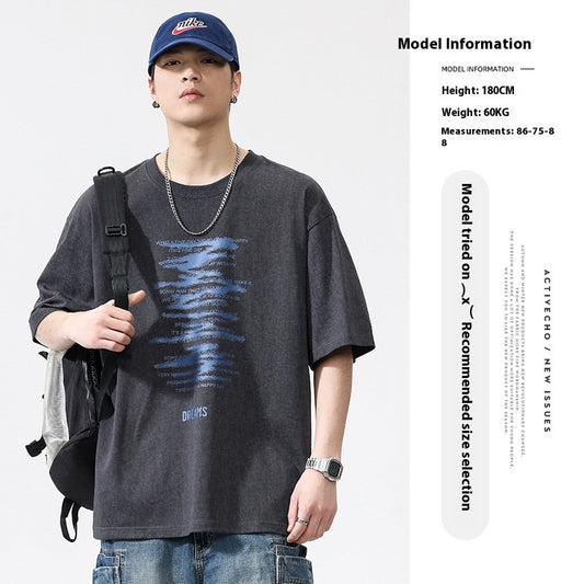 American T-shirt Printed Loose Casual