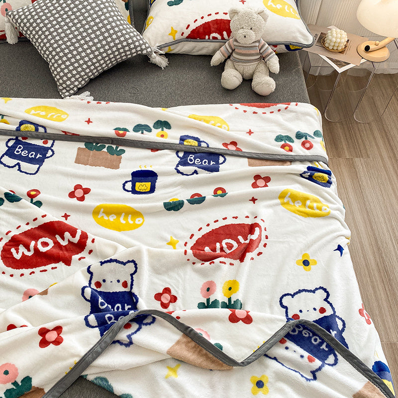 Creative Printed Double-sided Milk Velvet Blanket