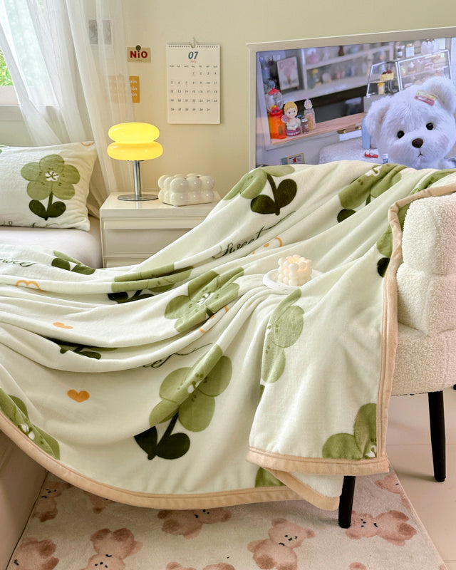 Creative Printed Double-sided Milk Velvet Blanket