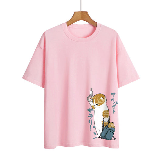 Creative Fashion Work Cat Cotton T-shirt