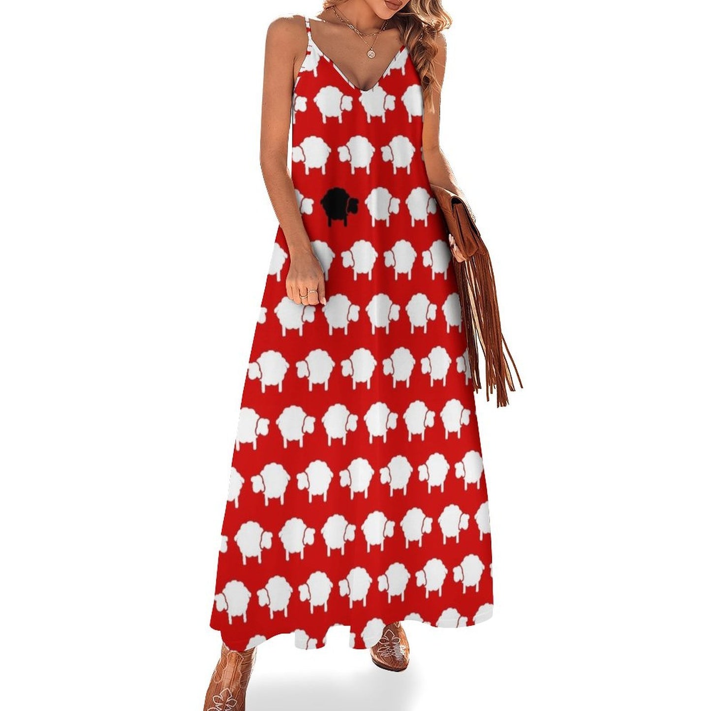 Women's Plaid Printed Sling Fashion Special Dress