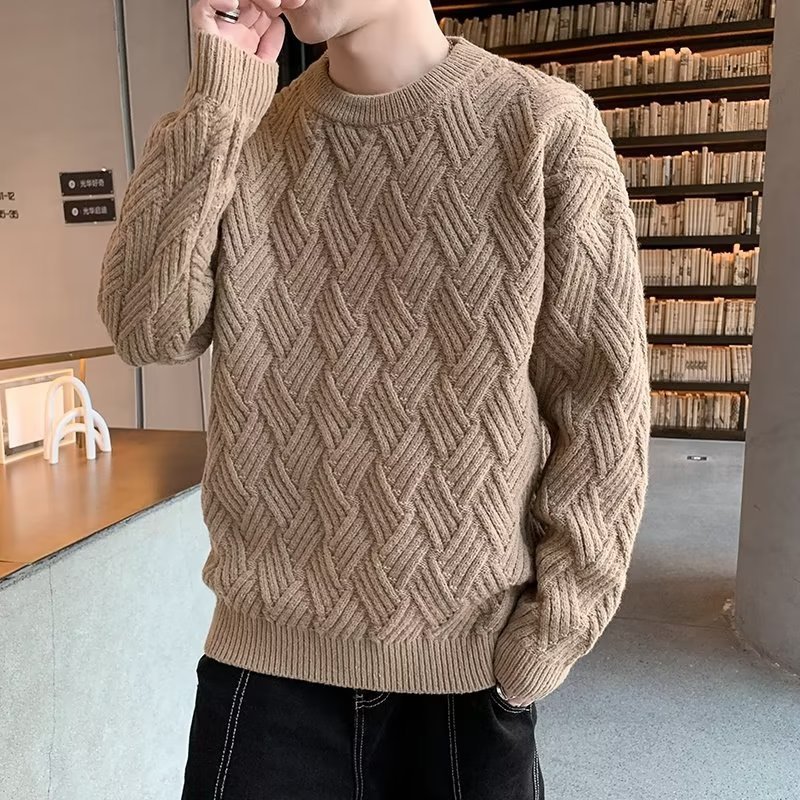 Round Neck Sweater For Boys Loose Casual Trend Lazy