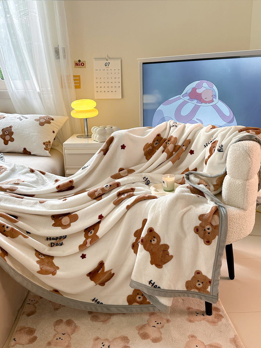 Creative Printed Double-sided Milk Velvet Blanket