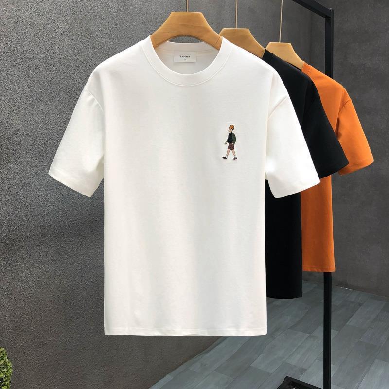 Cartoon Printed Short-sleeved T-shirt Men's Clothes Men's Loose T-shirt