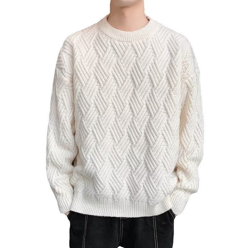 Round Neck Sweater For Boys Loose Casual Trend Lazy