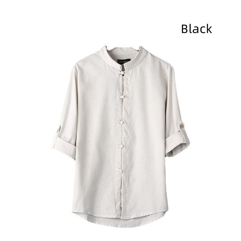 Men's Linen Vintage Plus Size Shirt