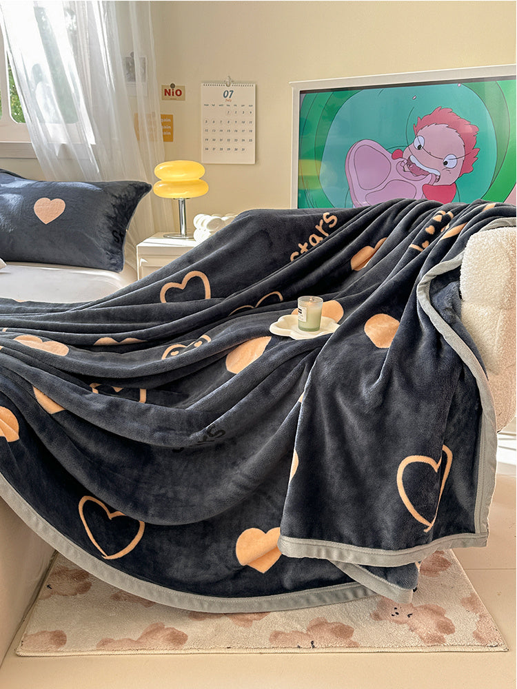 Creative Printed Double-sided Milk Velvet Blanket